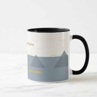 Personalized Modern Mountain Adventure Two-Tone Co Mok