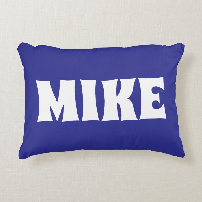 PERSONALIZED MODERN NAAM BLAUWE KUSSEN (Voorkant)