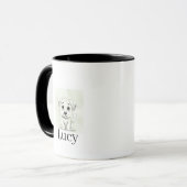 Personalized Modern Pet Mug With Minimal Typograph Mok (Voorkant links)