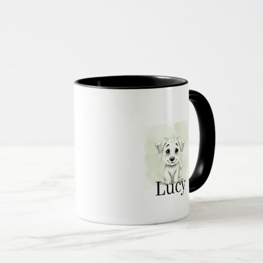 Personalized Modern Pet Mug With Minimal Typograph Mok (Voorkant rechts)