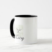 Personalized Modern Pet Mug With Minimal Typograph Mok (Voorkant links)