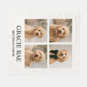 Personalized Modern Pet Photo Collage Fleece Deken (Voorkant (Horizontaal))