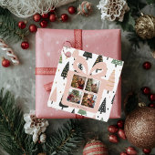 Personalized Modern Pink Christmas Gift Box Bedankjes Labels