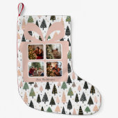 Personalized Modern Pink Christmas  Kleine Kerstsok (Voorkant)