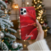 Personalized Modern Poinsettia Phone Case iPhone Hoesje