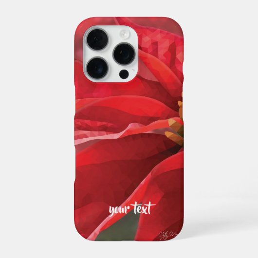 Personalized Modern Poinsettia Phone Case iPhone Hoesje (Achterkant)