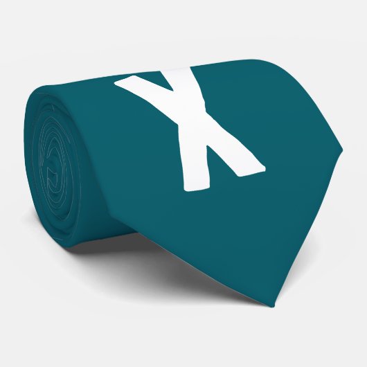 Personalized modern random style Blue white chic Stropdas (Opgerold)