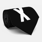 Personalized modern random symbol Black white Stropdas (Opgerold)