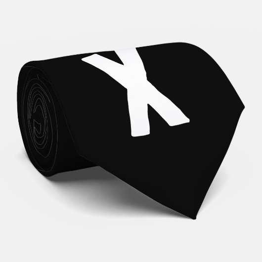 Personalized modern random symbol Black white Stropdas (Opgerold)