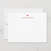 Personalized Modern Red Polka Dots & Heart Notitiekaartje (Voorkant)