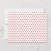 Personalized Modern Red Polka Dots & Heart Notitiekaartje (Achterkant)
