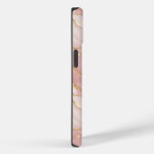 Personalized Modern Rose Quartz Marble Gold Case-Mate iPhone Case (Achterkant / Rechts)