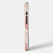 Personalized Modern Rose Quartz Marble Gold Case-Mate iPhone Case (Achterkant / Links)