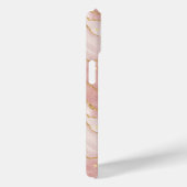 Personalized Modern Rose Quartz Marble Gold Case-Mate iPhone Case (Achterkant / Rechts)