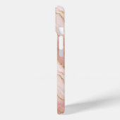 Personalized Modern Rose Quartz Marble Gold Case-Mate iPhone Case (Achterkant / Links)