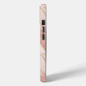 Personalized Modern Rose Quartz Marble Gold Case-Mate iPhone Case (Achterkant / Links)