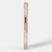 Personalized Modern Rose Quartz Marble Gold Case-Mate iPhone Case (Achterkant / Rechts)