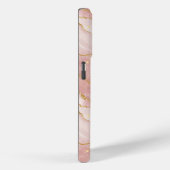 Personalized Modern Rose Quartz Marble Gold Case-Mate iPhone Case (Achterkant / Rechts)