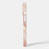 Personalized Modern Rose Quartz Marble Gold Case-Mate iPhone Case (Achterkant / Links)