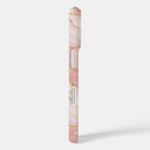 Personalized Modern Rose Quartz Marble Gold Case-Mate iPhone Case (Achterkant / Rechts)
