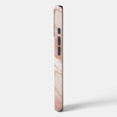 Personalized Modern Rose Quartz Marble Gold Case-Mate iPhone Case (Achterkant / Links)