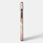 Personalized Modern Rose Quartz Marble Gold Case-Mate iPhone Case (Achterkant / Links)