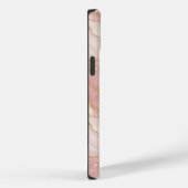 Personalized Modern Rose Quartz Marble Gold Case-Mate iPhone Case (Achterkant / Rechts)