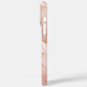Personalized Modern Rose Quartz Marble Gold Case-Mate iPhone Case (Achterkant / Links)