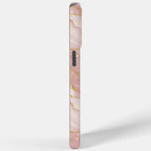 Personalized Modern Rose Quartz Marble Gold Case-Mate iPhone Case (Achterkant / Rechts)