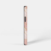Personalized Modern Rose Quartz Marble Gold iPhone Hoesje (Rechterkant)