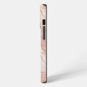 Personalized Modern Rose Quartz Marble Gold iPhone Hoesje (Linkerkant)