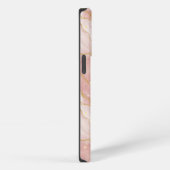 Personalized Modern Rose Quartz Marble Gold iPhone Hoesje (Rechterkant)