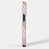 Personalized Modern Rose Quartz Marble Gold iPhone Hoesje (Rechterkant)