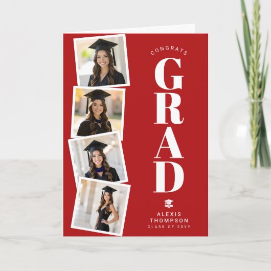 Personalized Modern School College Graduation  Kaart (Voorkant)