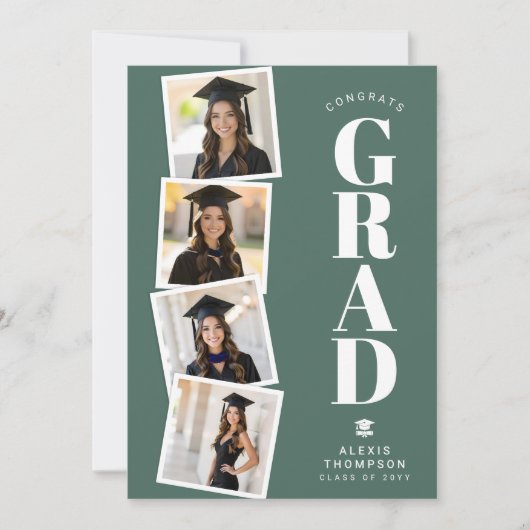 Personalized Modern School College Graduation  Kaart (Voorkant)