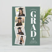 Personalized Modern School College Graduation  Kaart (Staand voorkant)