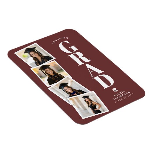 Personalized Modern School College Graduation  Magneet (Rechterzijde)
