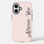 Personalized Modern Script Baby Pink Blush Case-Mate iPhone Case (Achterkant)