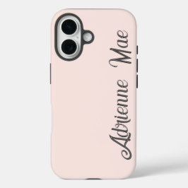 Personalized Modern Script Baby Pink Blush iPhone 16 Hoesje