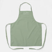 Personalized Modern Simple Script Sage Green Schort (Voorkant)