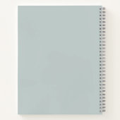 Personalized Modern Teal Nordic Damask Notitieboek (Achterkant)