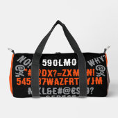 Personalized modern text beautiful orange black plunjezak (Voorkant)