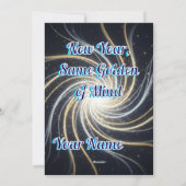 Personalized Modern Tree New Year Holiday Card Feestdagenkaart (Achterkant)