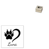 Personalized Modern Trendy Dog Pet Paw Print Cute Rubberstempel (Gestempeld)