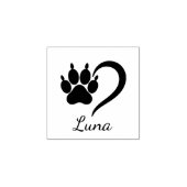 Personalized Modern Trendy Dog Pet Paw Print Cute Rubberstempel (Afrduk)