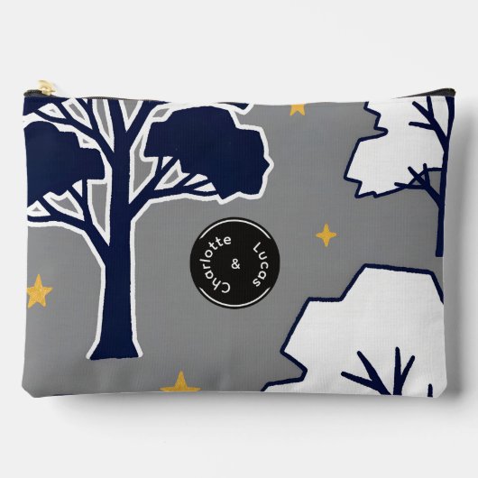 Personalized Modern Woodland Tree and Star  Etui (Voorkant)