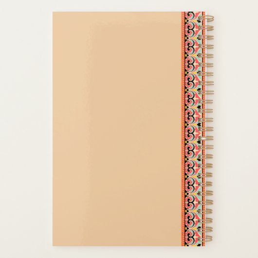 Personalized mom birthday Indien Beige minimalism Planner (Achterkant)