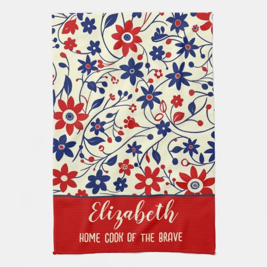 Personalized Mom Cook Kitchen Set Theedoek (Verticaal)