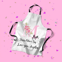 Personalized Mom Initial Apron Schort