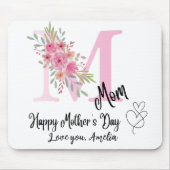 Personalized Mom Initial Mousepad Muismat (Voorkant)